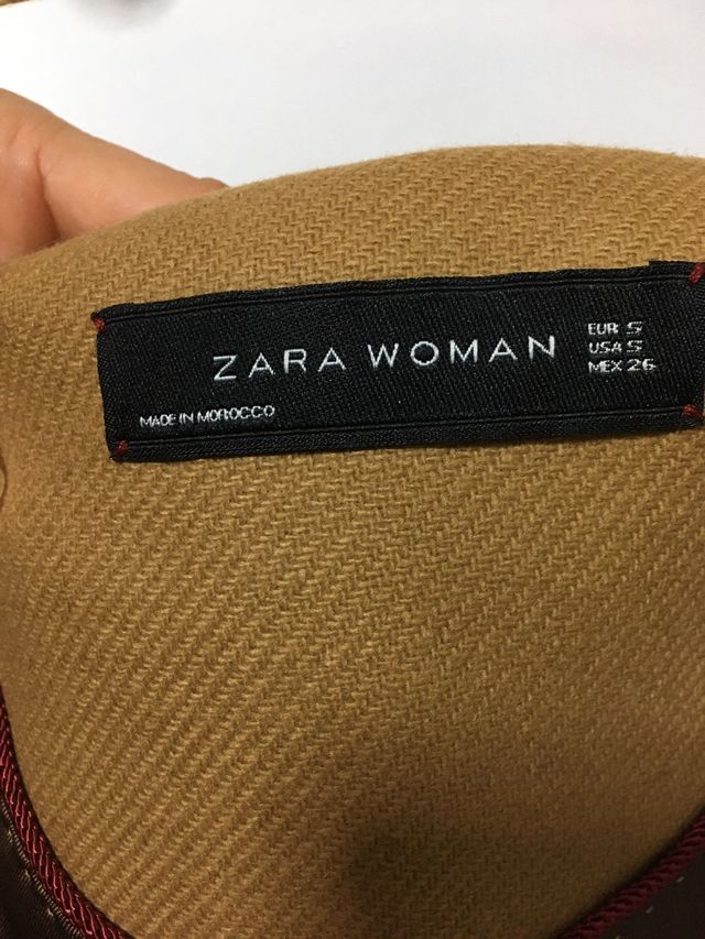 Abrigo camel Zara talla S