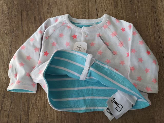 Camiseta reversible niña 3-6 meses