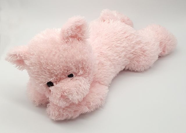 PELUCHE PERRITO ROSA  60 CM