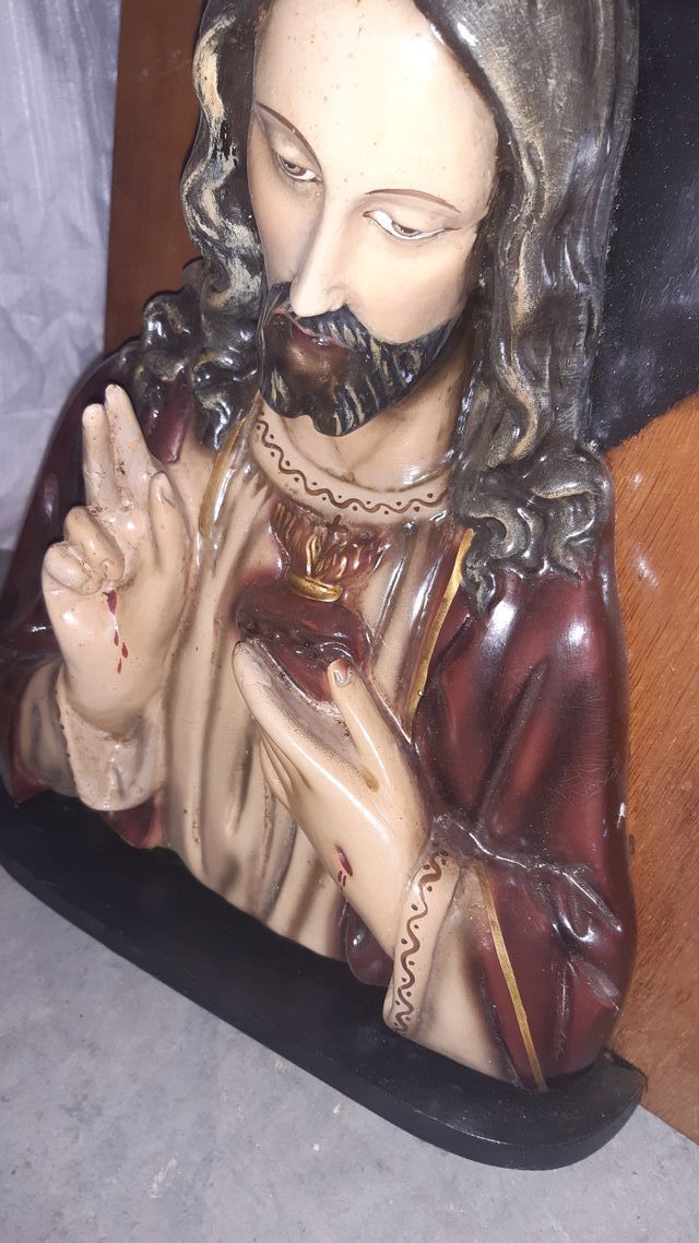 Sagrado corazón y Virgen