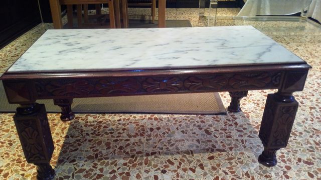 mesa de centro tapa mármol