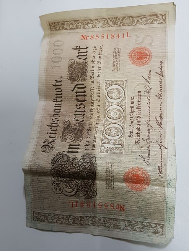 billete 1000 Marcos aleman 1910