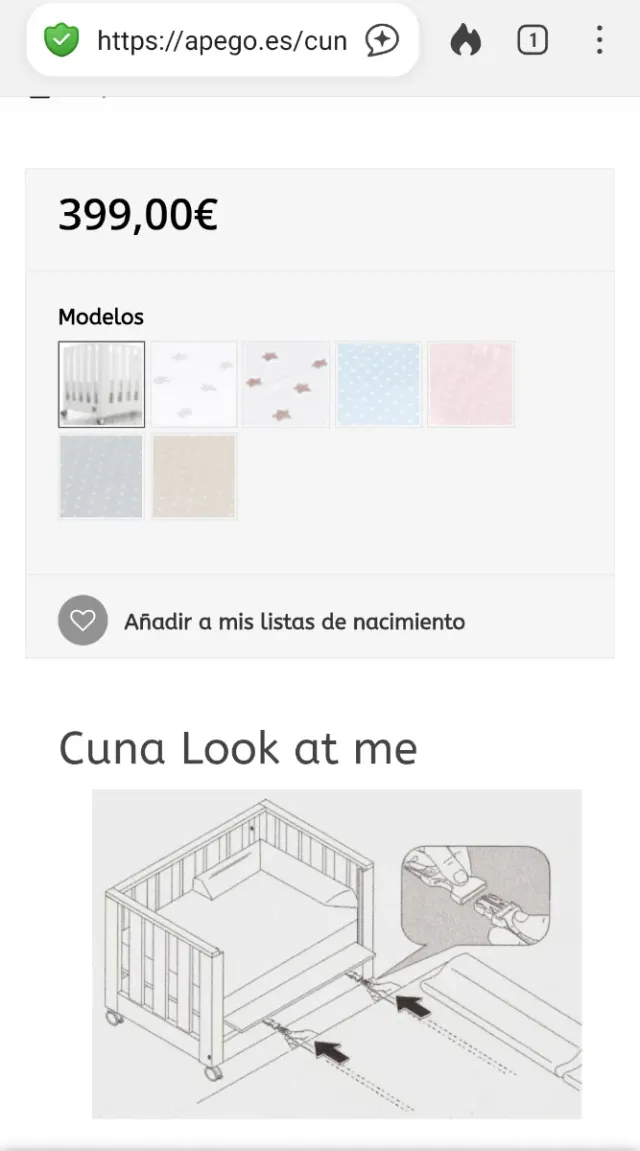 cuna LOOK AT ME colecho