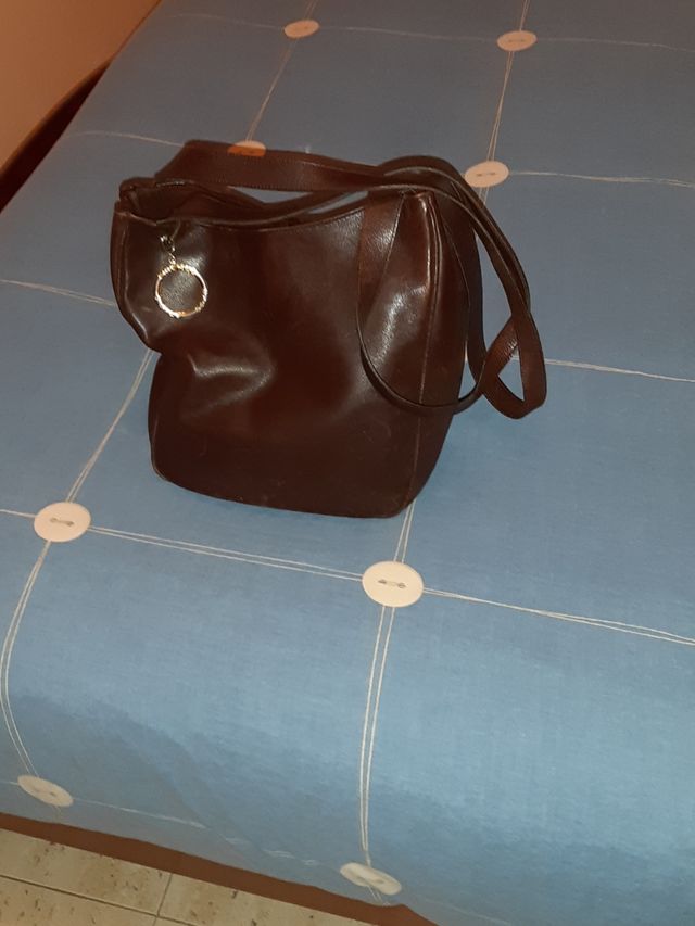 borsa in pelle marrone