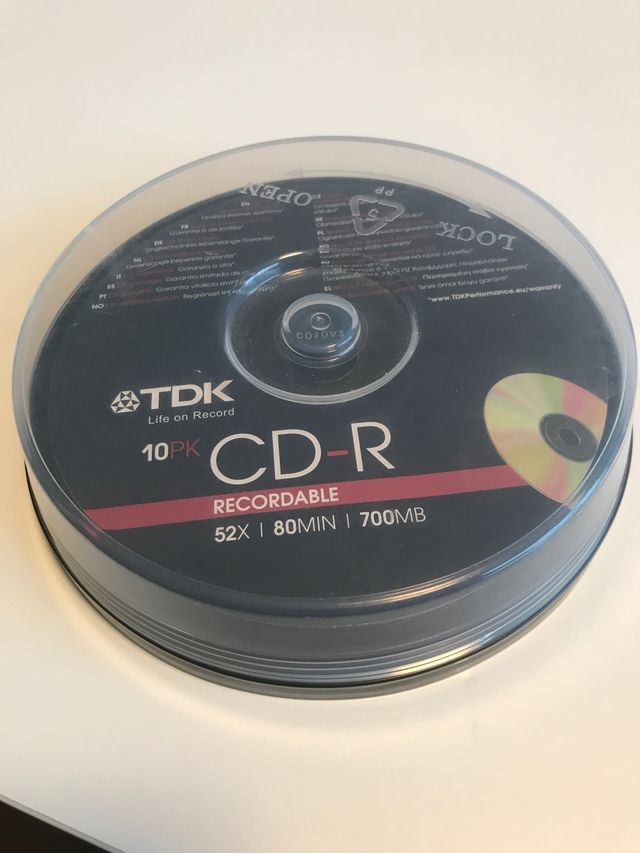 CDs vírgenes grabables TDK