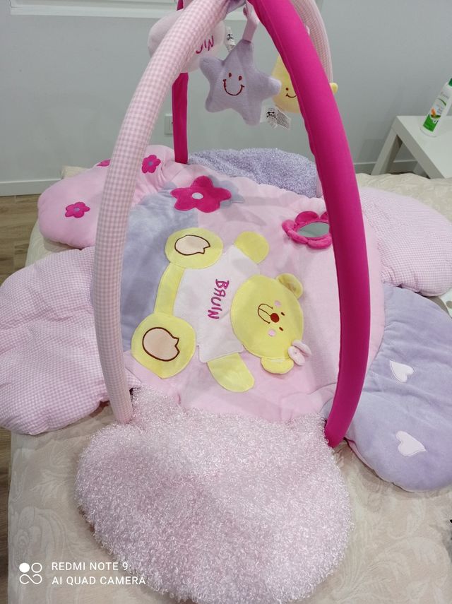 manta juegos bebé rosa