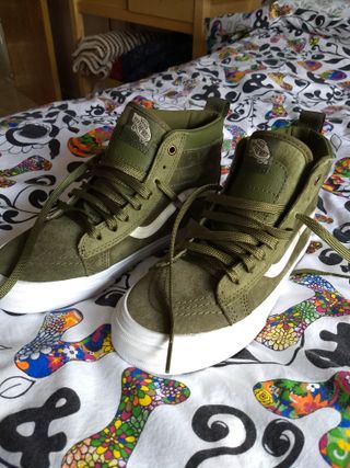 zapatos vans verde