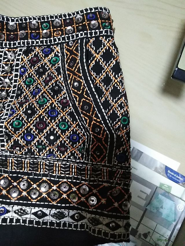 pantalón corto lentejuelas