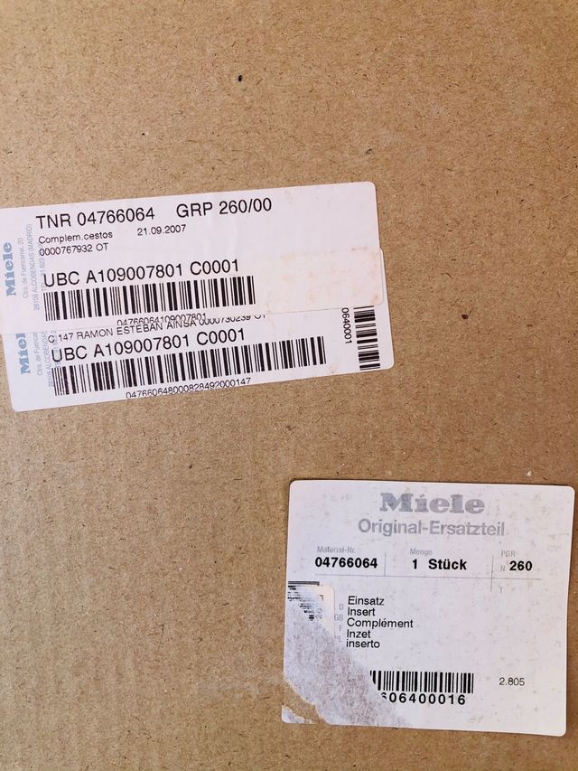 Bandeja cubiertos de lavavajillas Miele