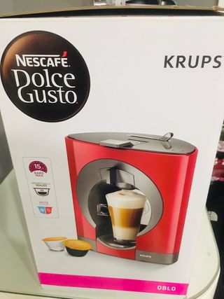 Cafetera nescafe Krups dolce gusto oblo roja de segunda mano por 70 EUR en  Sant Joan Despí en WALLAPOP