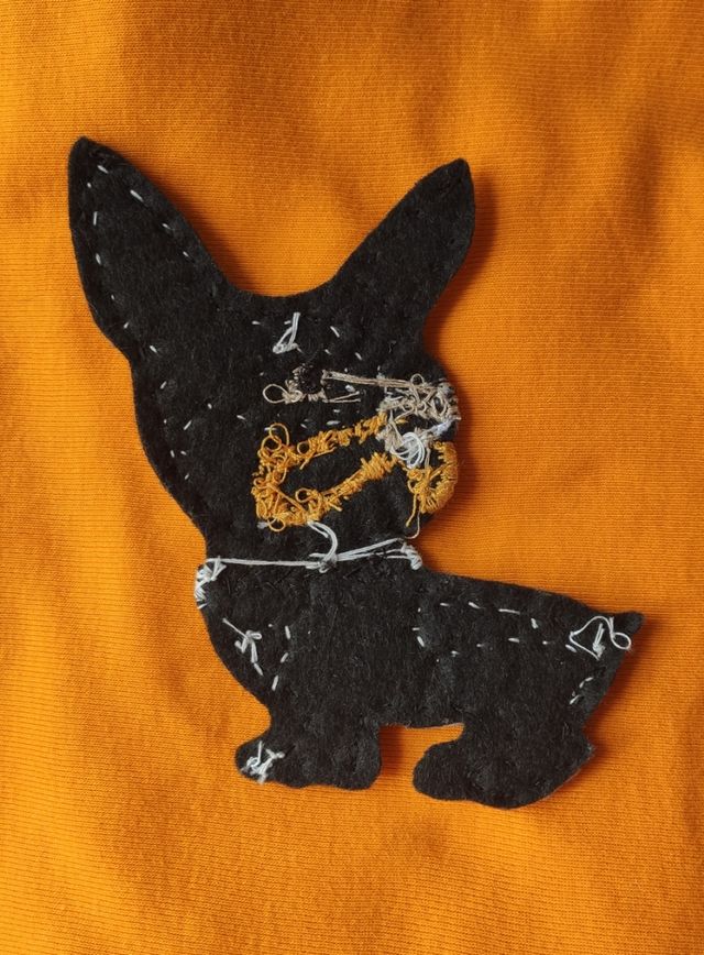 broche parche o llavero bulldog francés