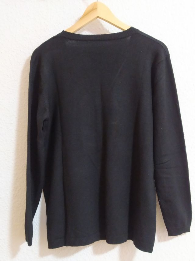 Chaqueta de algodón negra, talla L