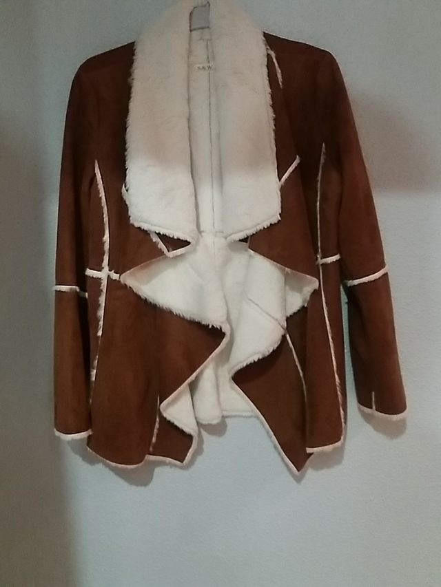 chaqueta antelina forrada de pelo