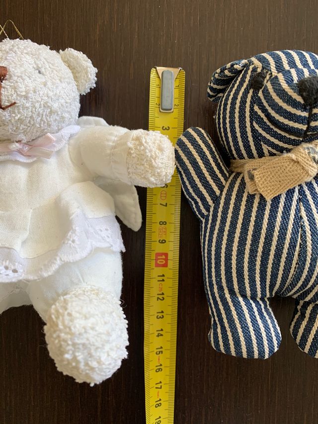 Colección 4 ositos peluche paja tela trapo