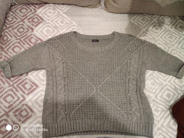 2 jersey en tonos gris y granate talla XL