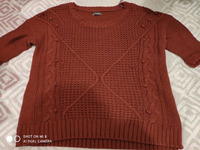 2 jersey en tonos gris y granate talla XL