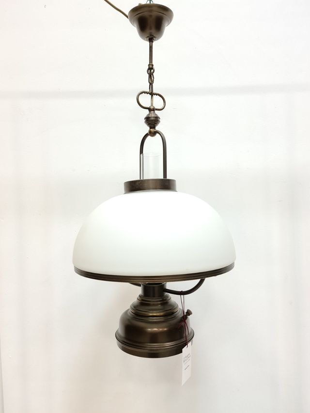 Lampara Quinque de techo doble  luz y Cobre