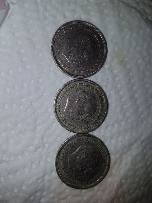 Monedas 5 pesetas de 1957