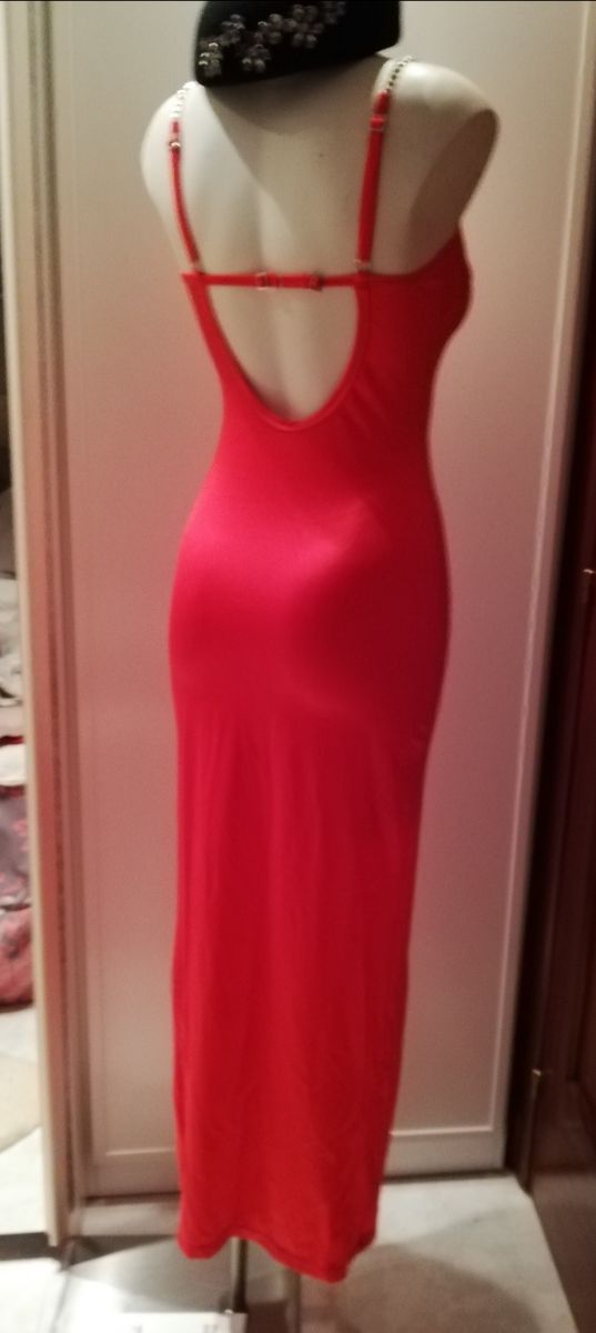 Vestido sexy largo rojo M/L