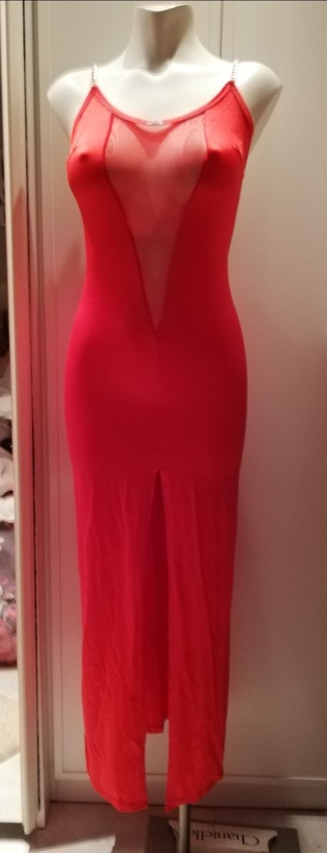 Vestido sexy largo rojo M/L