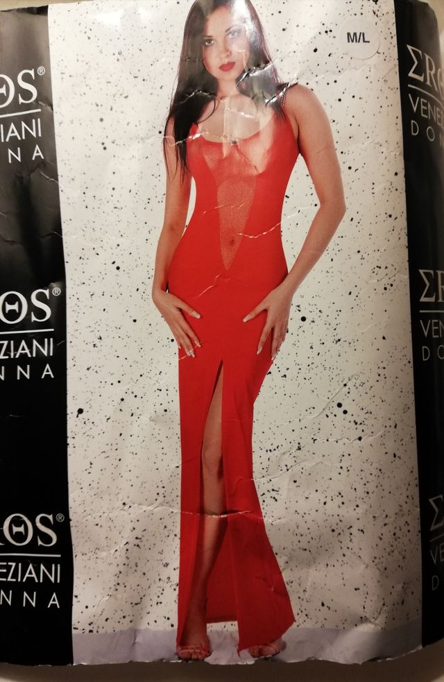 Vestido sexy largo rojo M/L