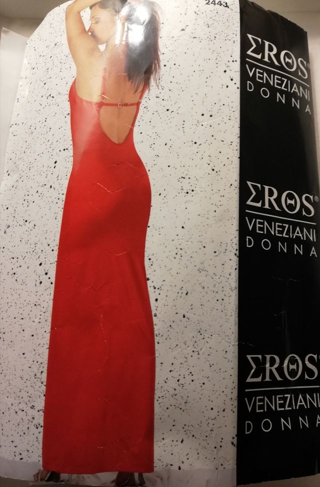 Vestido sexy largo rojo M/L