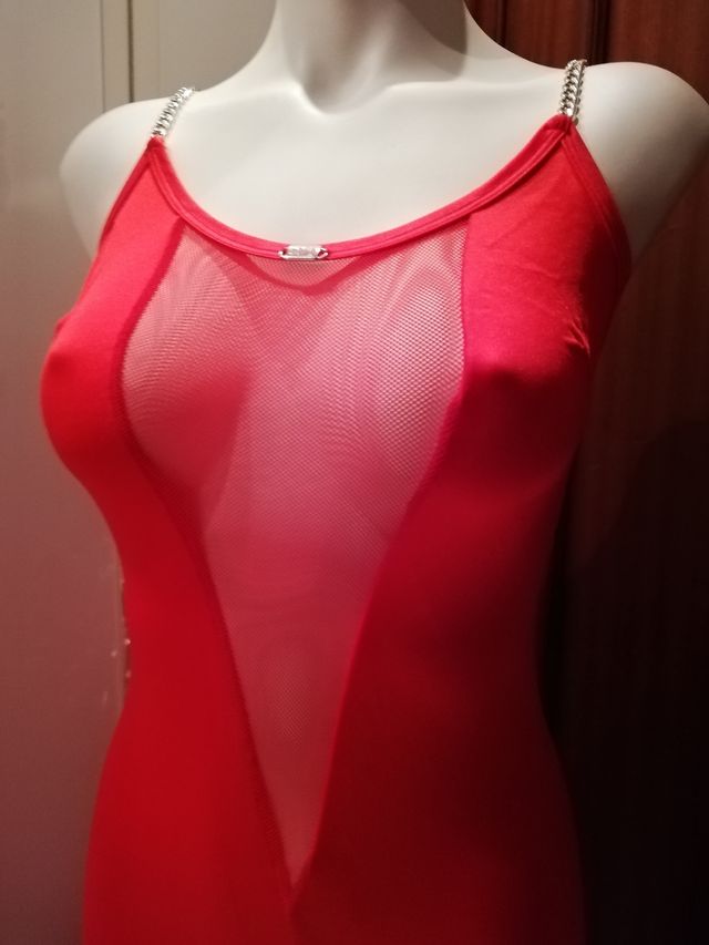 Vestido sexy largo rojo M/L