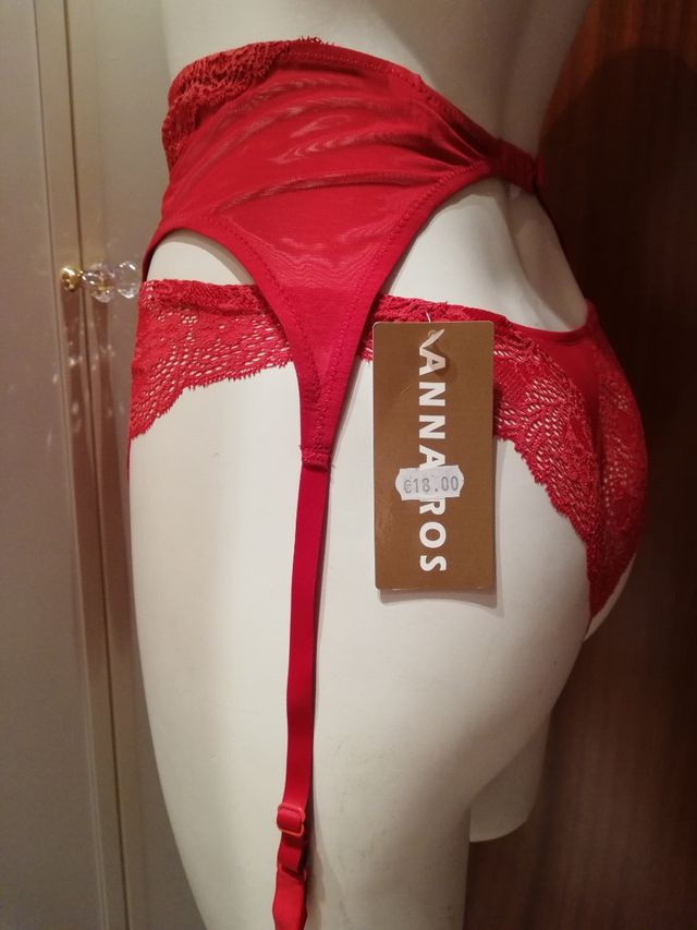 Conjunto Liguero + braguita burdeos L