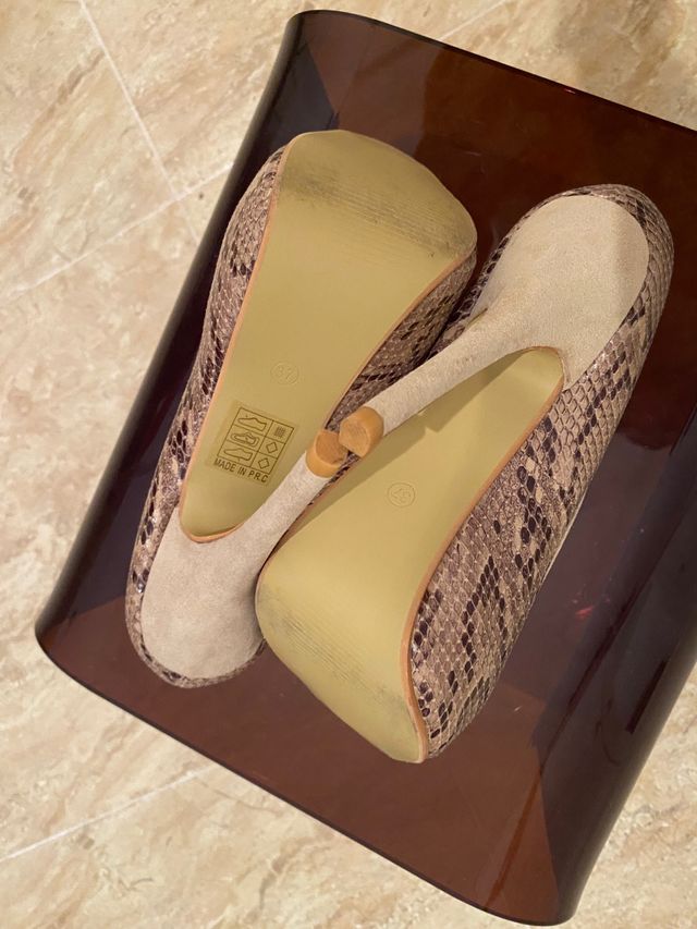 Zapatos estampado serpiente