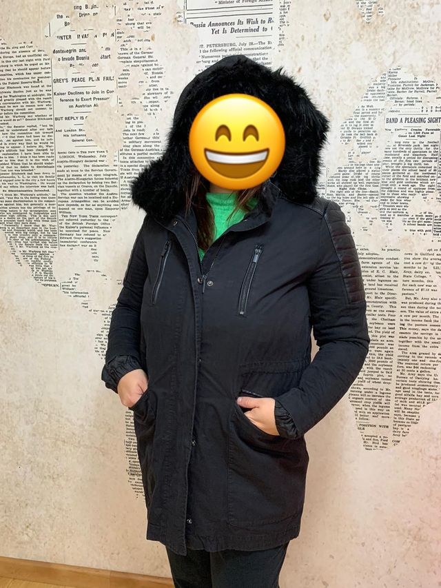 Parka MANGO Suit Negra - Talla L