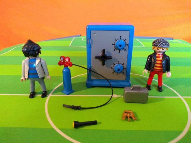 Playmobil ladrones caja fuerte 3161