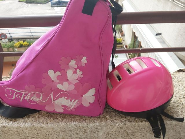 patines casco y bolsa