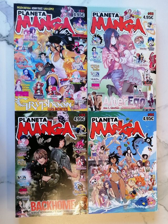 Revistas Planeta Manga 1, 2, 3 y 4