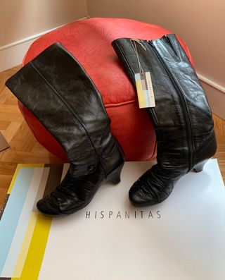 Botas altas de piel mujer HISPANITAS Nº 37 Negras de segunda mano por 15  EUR en Madrid en WALLAPOP