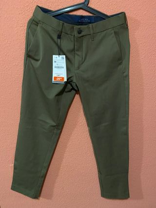 Pantalon verde hombre zara Clearance