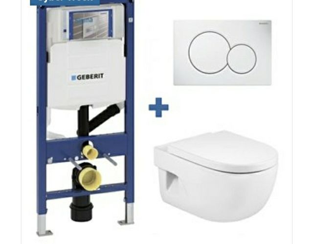 Conjunto de retrete suspendido. Soporte Gerebit +