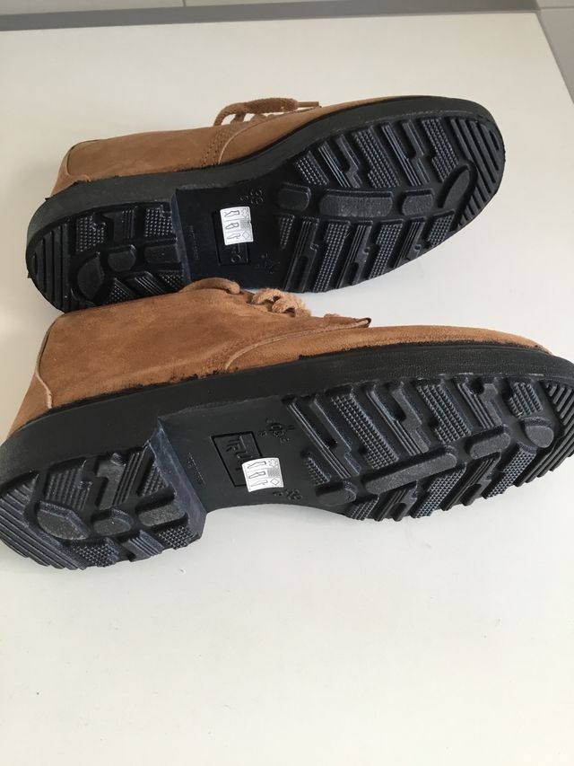 Botines serraje piel marrón talla 39 NUEVOS