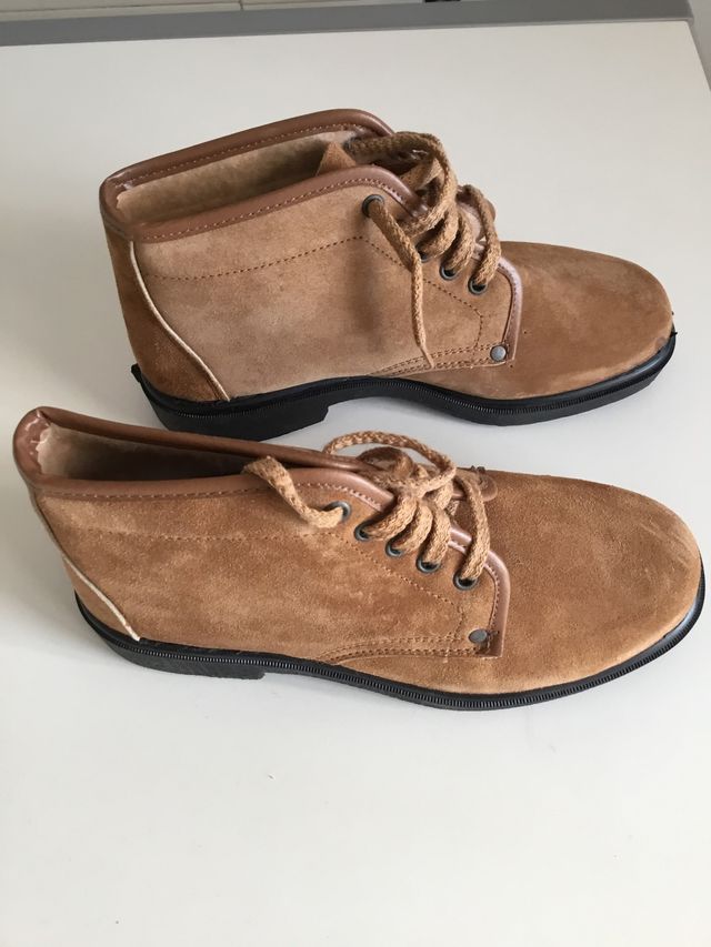 Botines serraje piel marrón talla 39 NUEVOS