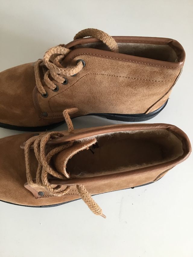 Botines serraje piel marrón talla 39 NUEVOS