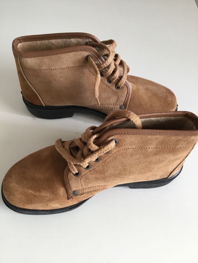 Botines serraje piel marrón talla 39 NUEVOS