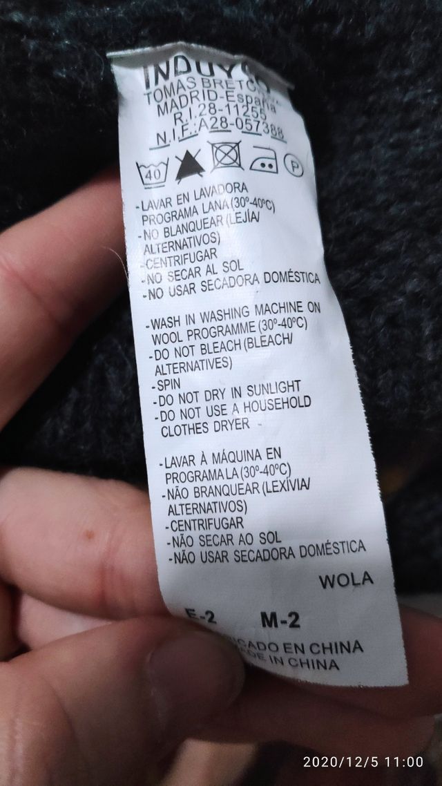 Vestido lana Tintoretto talla M (38-40)