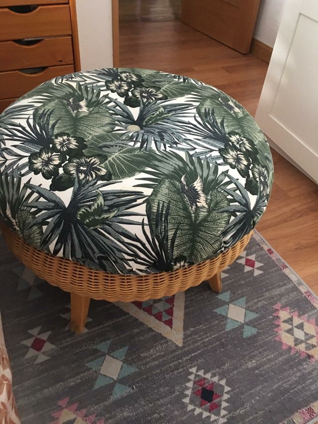 Poltrona/pouf vintage retrò restaurato anni '70