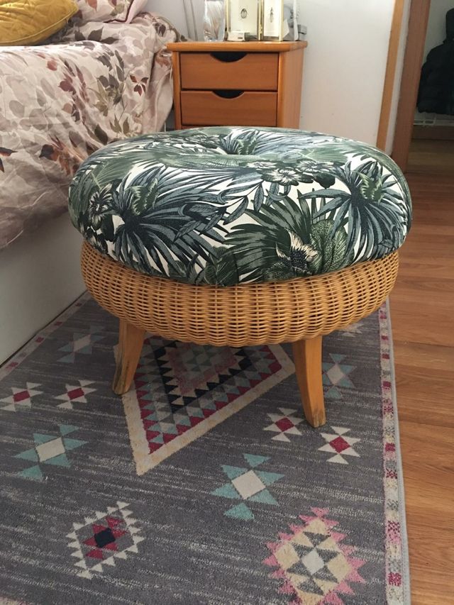 Poltrona/pouf vintage retrò restaurato anni '70
