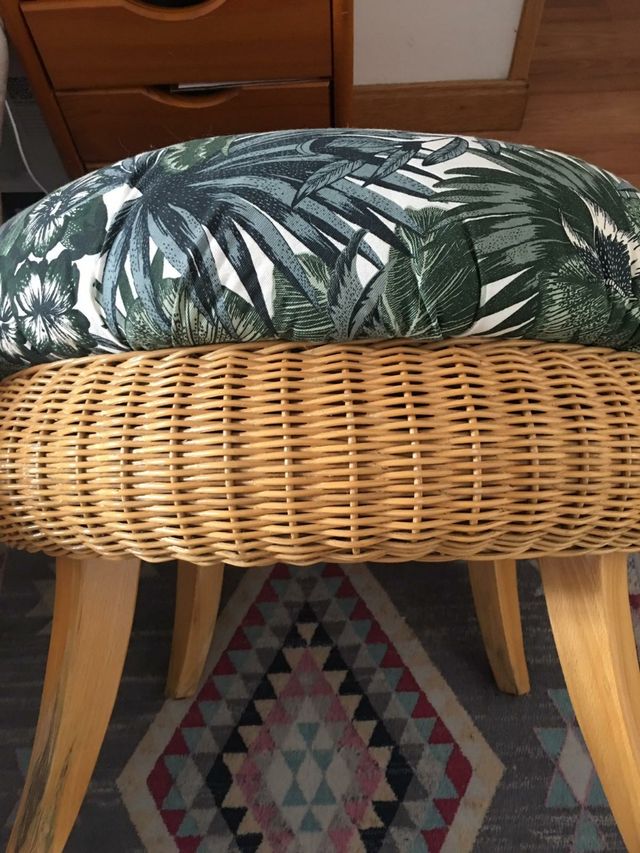 Poltrona/pouf vintage retrò restaurato anni '70