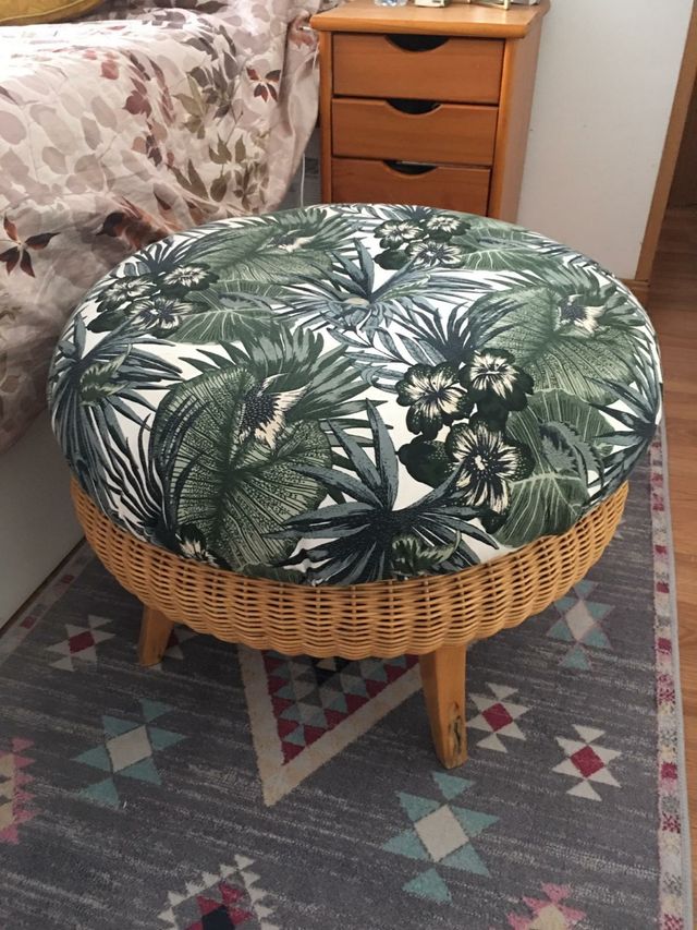 Poltrona/pouf vintage retrò restaurato anni '70