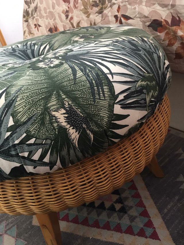 Poltrona/pouf vintage retrò restaurato anni '70