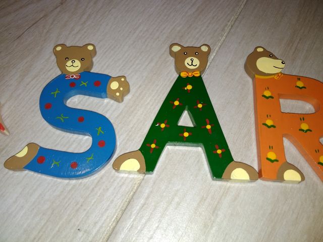 Letras de madera 6 piezas