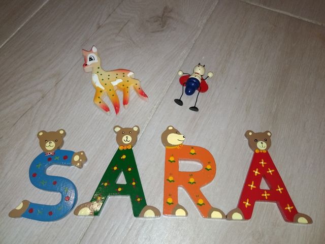 Letras de madera 6 piezas