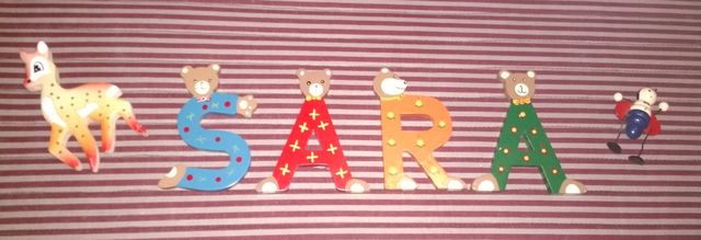 Letras de madera 6 piezas