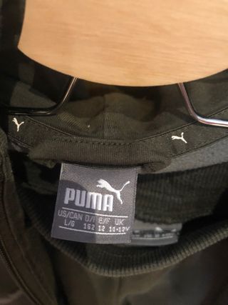 Chándal puma niño, verde militar de segunda mano por 40 EUR en Villanueva  del Pardillo en WALLAPOP
